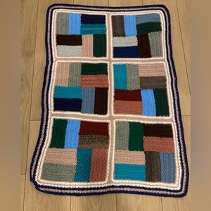 Vintage style boho Afghan crochet throw